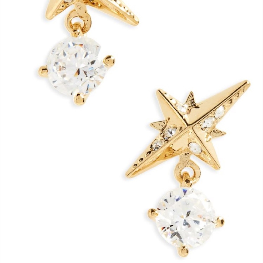 Star diamond drop studs